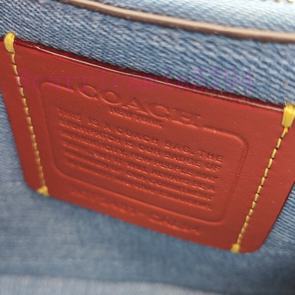 Coach denim blue TIMES SQUARE QUILT TABBY SHOULDER BAG - Picture 7 of 10